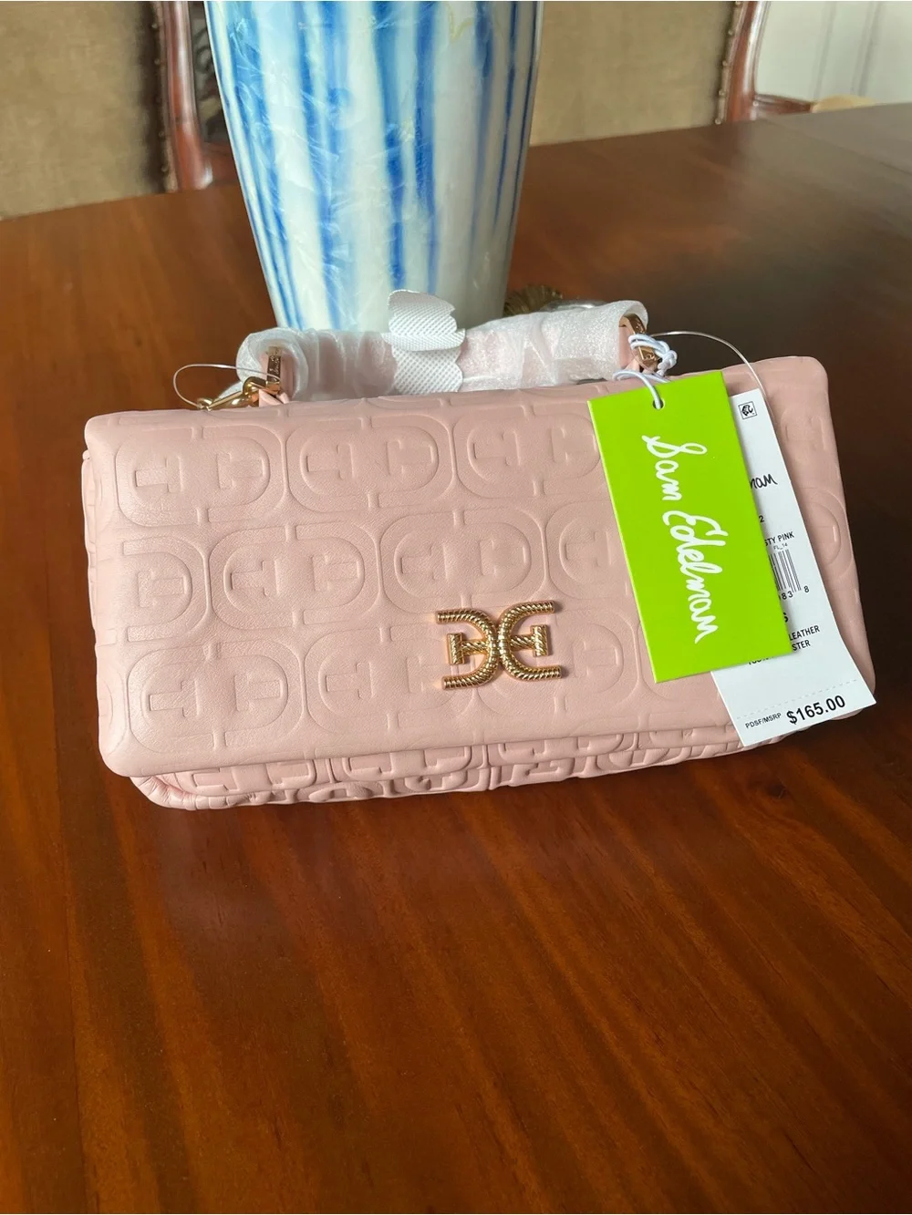 Sam Edelman Kia Small Crossbody Bag in Pink Sand/Blush. NWT